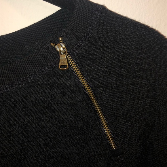 NWOT LAUREN RL BLACK SWEATER - Picture 2 of 2